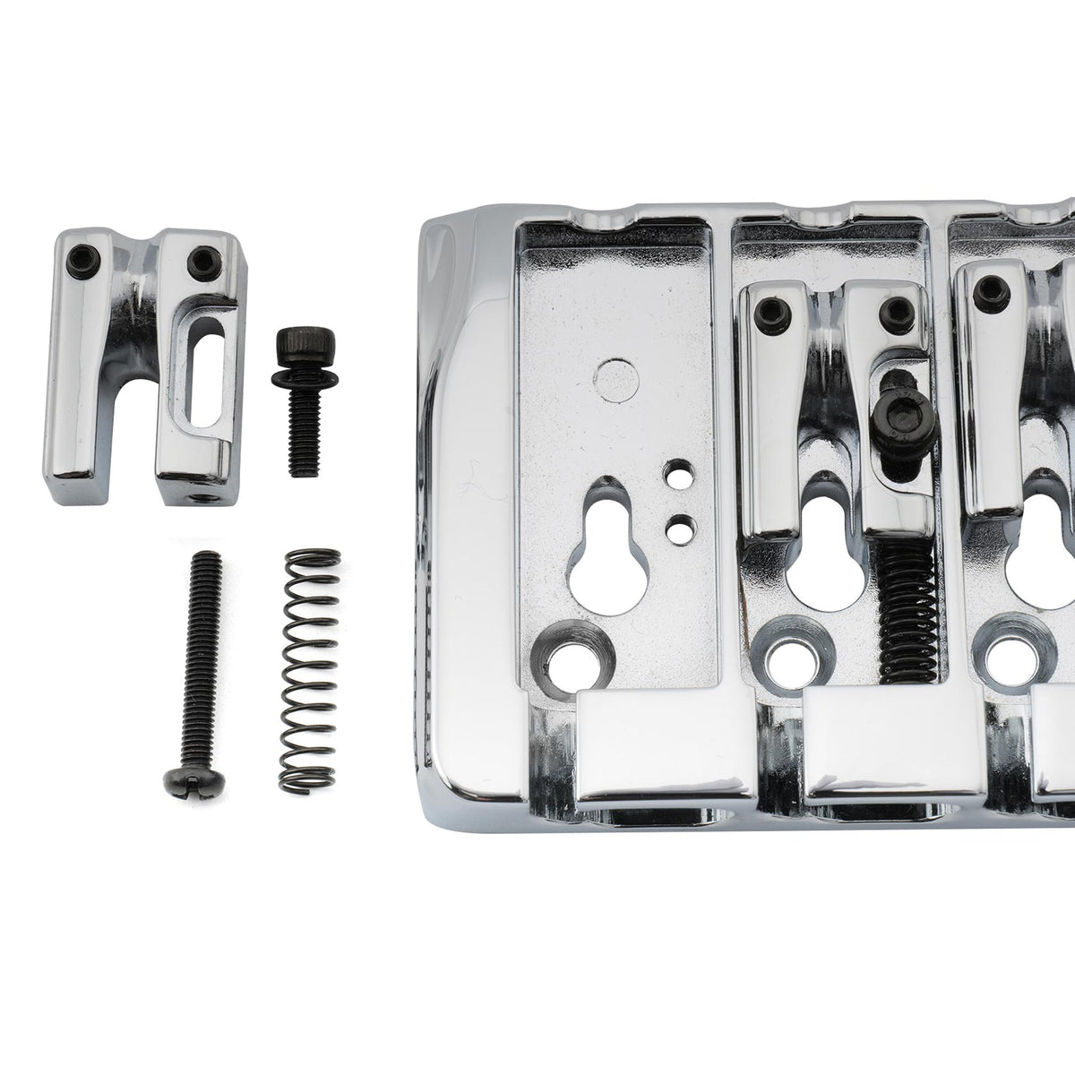 Musiclily Pro BB005 19mm String Spacing Locking Saddles Hard Zinc 4-String Bass Bridge