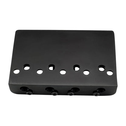 Musiclily Pro BB006 57mm (2-1/4 inch) String Spacing Hardtail Brass Saddles Zinc Alloy Plate 4-String Bass Bridge