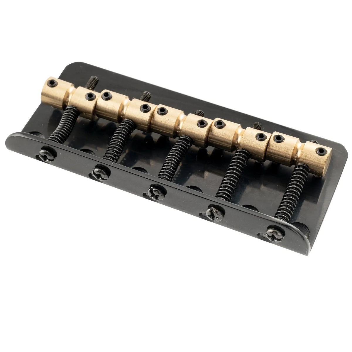Musiclily Pro BB008 18mm String Spacing Classic Standard Top-loading 5-String Bass Bridge with Brass Saddle Steel Plate