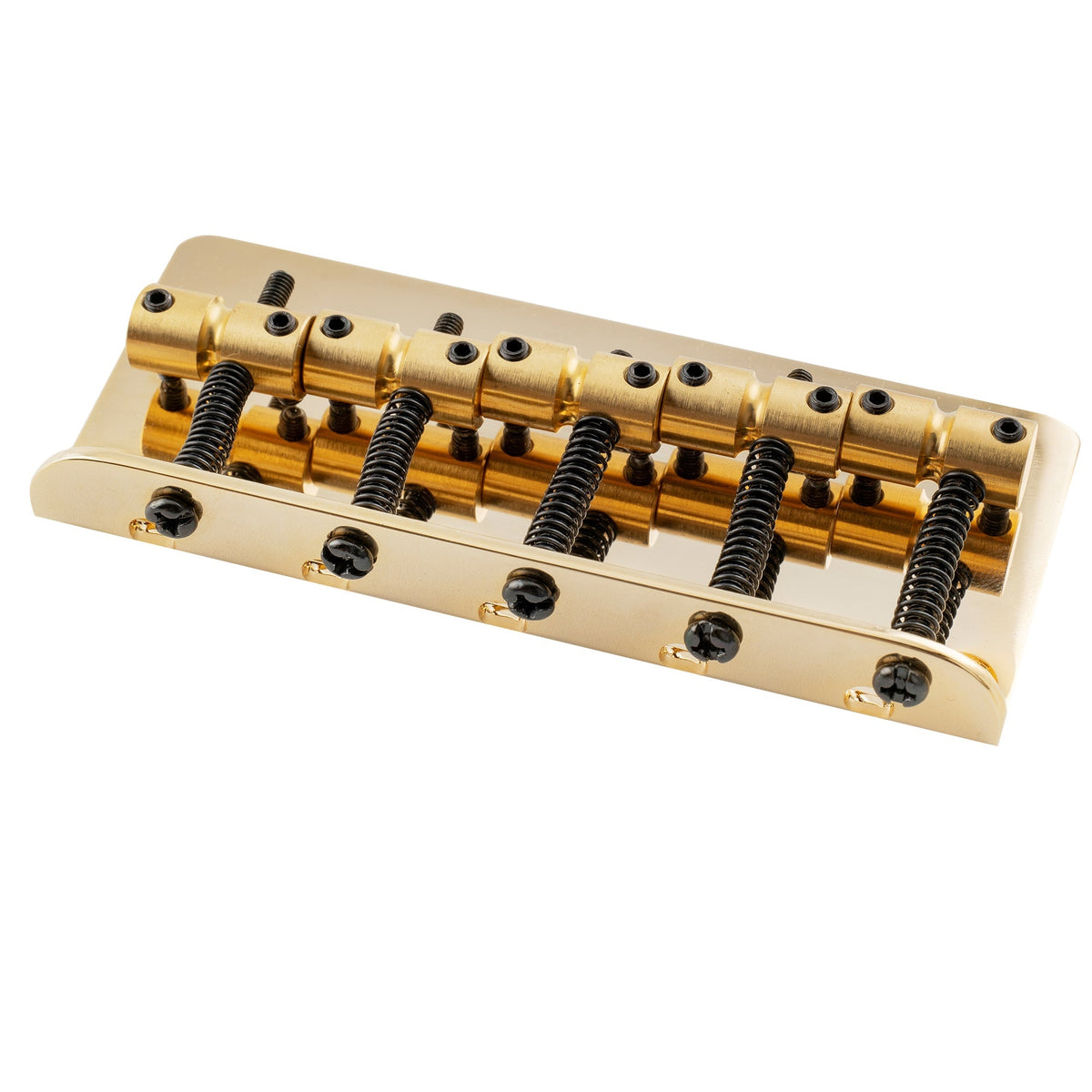 Musiclily Pro BB008 18mm String Spacing Classic Standard Top-loading 5-String Bass Bridge with Brass Saddle Steel Plate