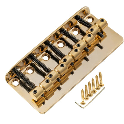 Musiclily Pro BB008 18mm String Spacing Classic Standard Top-loading 5-String Bass Bridge with Brass Saddle Steel Plate