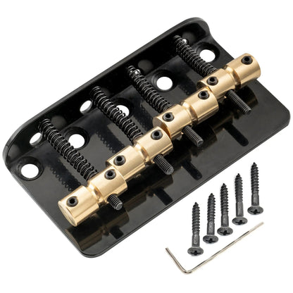 Musiclily Pro BB009 19mm String Spacing Classic Standard Top-loading 4-String Bass Bridge with Brass Saddle Steel Plate