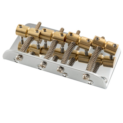 Musiclily Pro BB009 19mm String Spacing Classic Standard Top-loading 4-String Bass Bridge with Brass Saddle Steel Plate