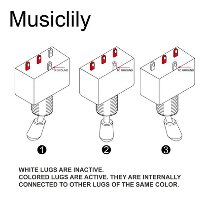 Musiclily Pro 3-Way Box Style Pickup Selector Toggle Switch for Electric Guitar, Full Metal