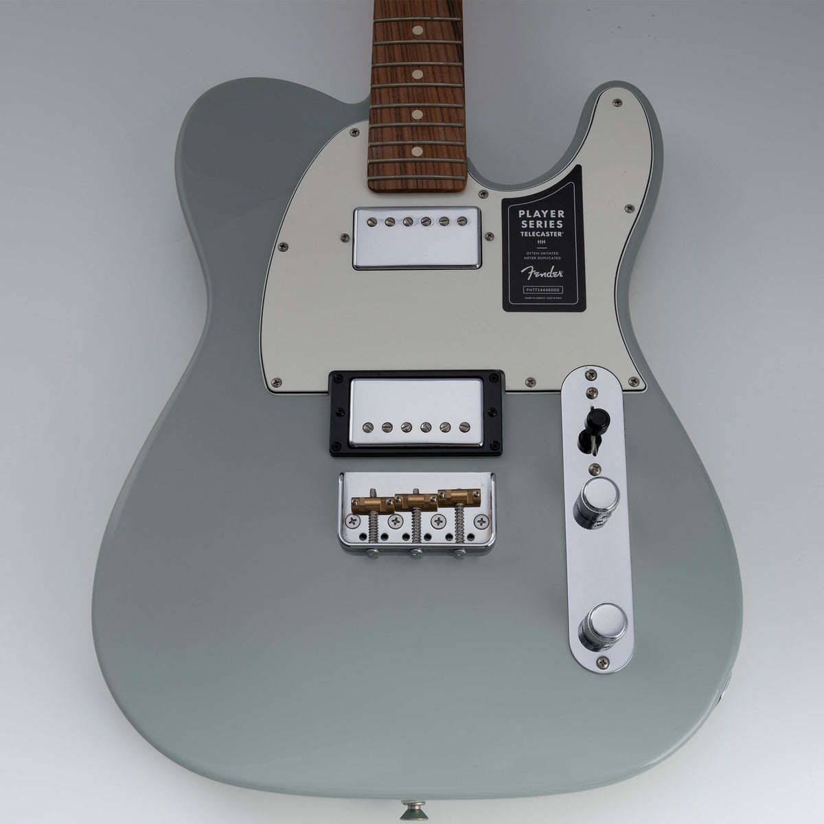 Musiclily Ultra BT011 54mm (2-1/8 inch) String Spacing Full Solid Aluminum Short Plate with Brass Compensated 3-Saddle Vintage Tele Style Bridge