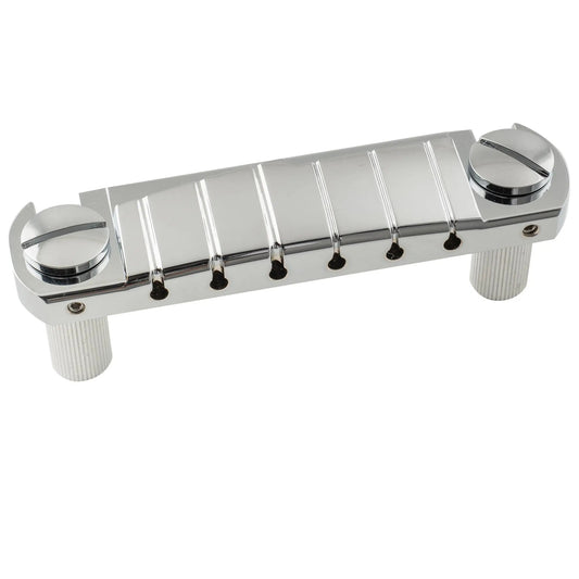 Musiclily Ultra BW004 52mm (2-3/64 inch) String Spacing Full Solid Aluminum Pre-set Intonation Wraparound Bridge Tailpiece for USA made Electric Guitar
