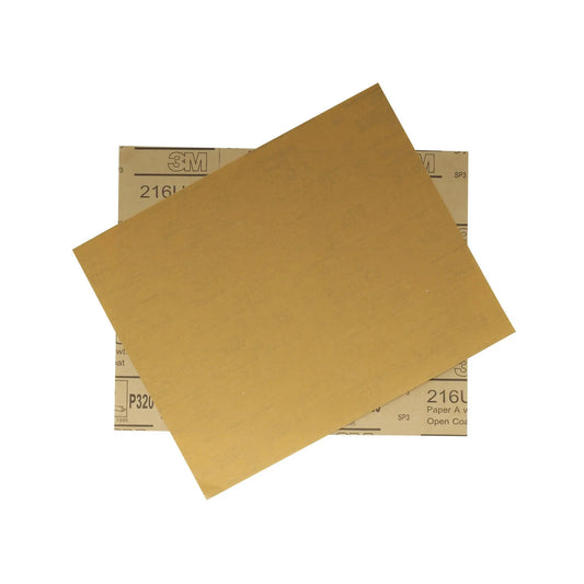 3M Gold Pre-Cut Sandpaper Abrasive Sheet 9 Inch x 11 Inch, P320~800 Grit (Set of 2)