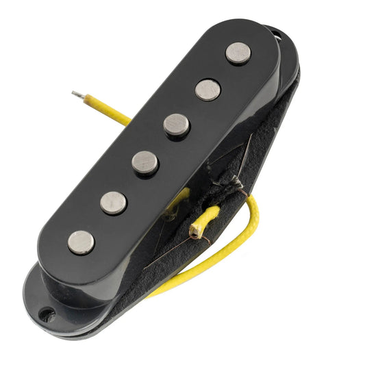 Artec SSA-12R Vintage Style Staggered Alnico 5 Reverse Wound Single Coil Middle Pickup 6.5K for Strat Style Electric Guitar