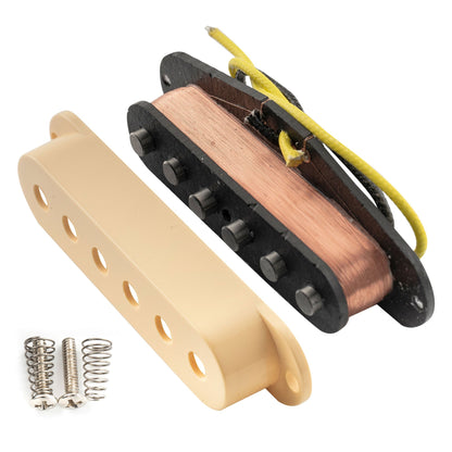 Artec SSA-12R Vintage Style Staggered Alnico 5 Reverse Wound Single Coil Middle Pickup 6.5K for Strat Style Electric Guitar