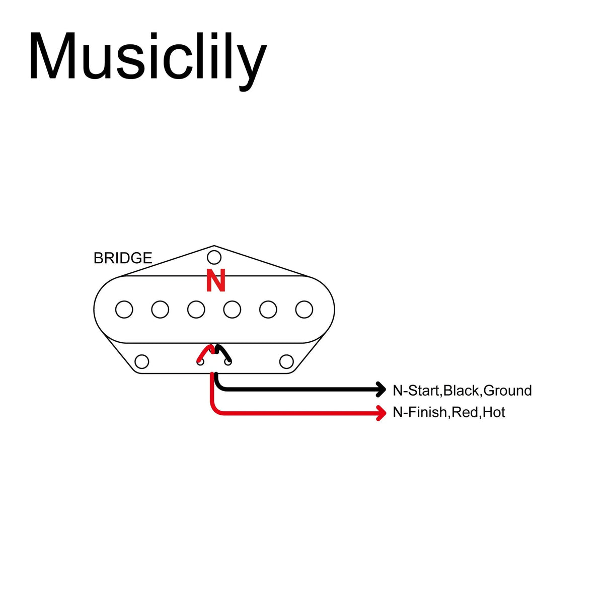 Artec TRA44 Alnico 5 Standard Bridge Pickup 6.5K for Tele Style Electric Guitar
