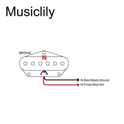 Artec TRA44 Alnico 5 Standard Bridge Pickup 6.5K for Tele Style Electric Guitar