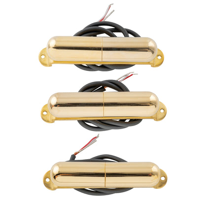 Artec LSA70 Alnico 5 Lipstick Style Single Coil Neck Middle Bridge Pickups Set for Strat Style Electric Guitar