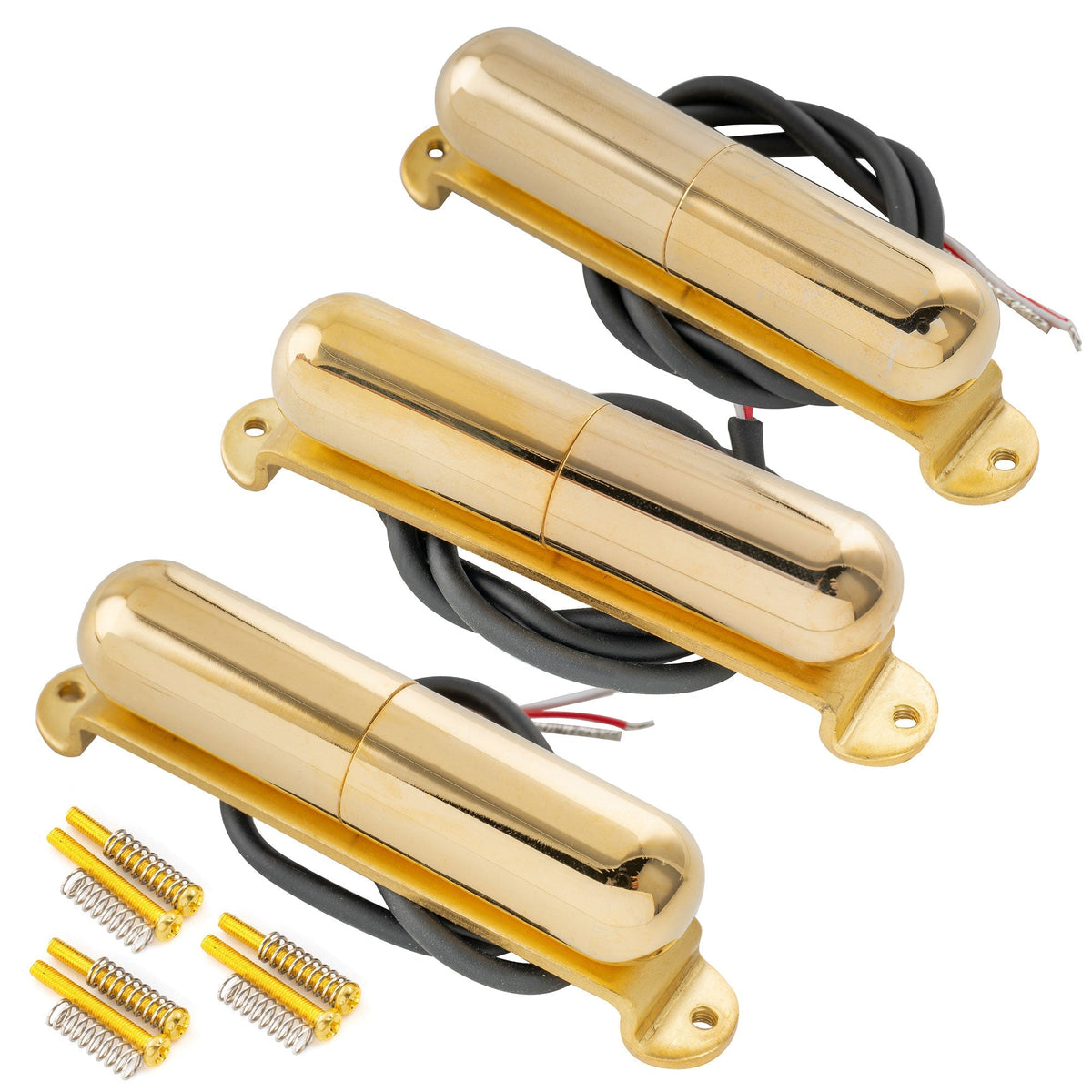 Artec LSA70 Alnico 5 Lipstick Style Single Coil Neck Middle Bridge Pickups Set for Strat Style Electric Guitar
