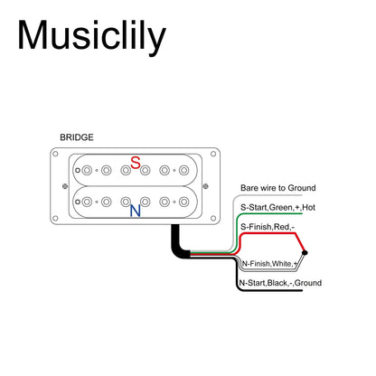 Artec HIVB Invader Style Uncovered Adjustable Hexagonal Poles Ceramic Humbucker Electric Guitar Bridge Pickup 16.8K