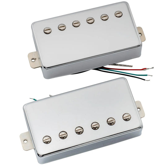 Artec VH59A Vintage Tone Covered Alnico 5 Humbucker Neck Bridge Pickups Set for LP Style Electric Guitar