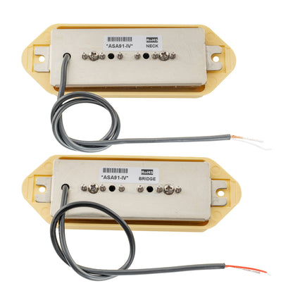 Artec ASA91 Alnico 5 Dog Ear P90 Single Coil Pickup Electric Guitar Neck Bridge Pickups Set 7.5K