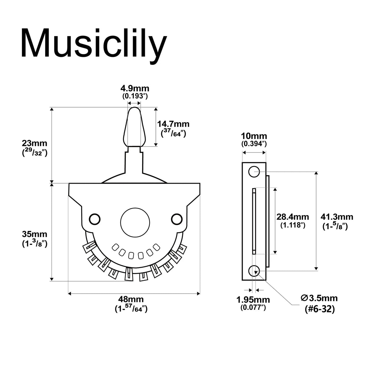 Oak-Grigsby 4-Way Pickup Selector Blade Switch Lever Switch for Strat Tele Style Electric Guitar