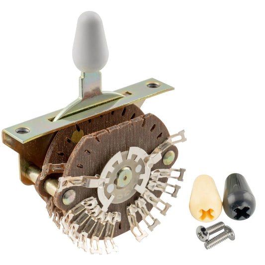 Oak-Grigsby Super 4-Pole 5-Way Pickup Selector Blade Switch Lever Switch for Strat Tele Style Electric Guitar