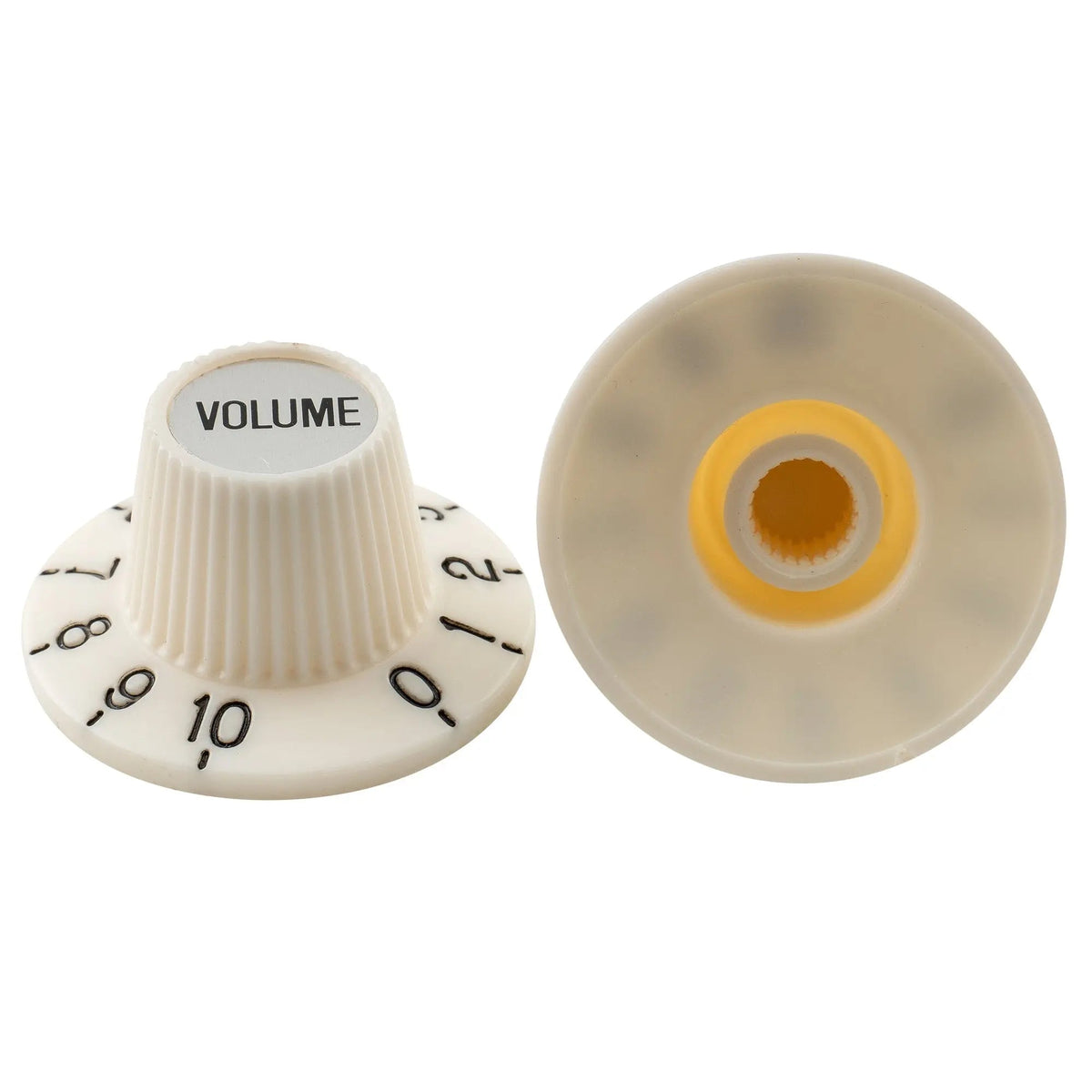 Musiclily Pro Fine 24 Splines Witch Hat Knobs Top Hat Knobs Tone Volume Control Knobs for Electric Guitar Bass Amplifier Effect Pedal, Set of 2T2V