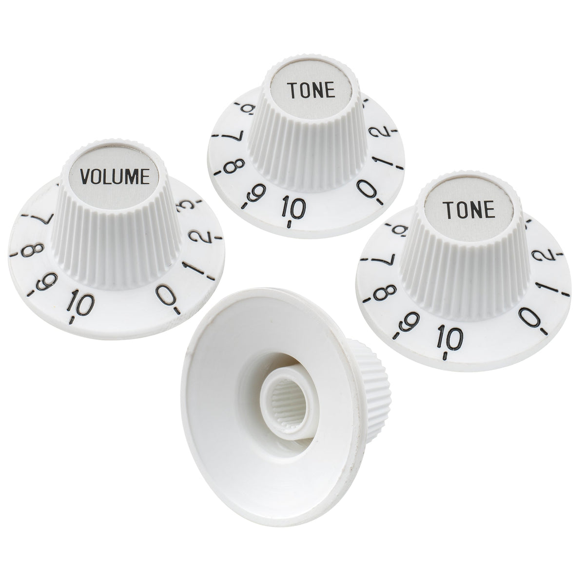 Musiclily Pro Fine 24 Splines Witch Hat Knobs Top Hat Knobs Tone Volume Control Knobs for Electric Guitar Bass Amplifier Effect Pedal, Set of 2T2V