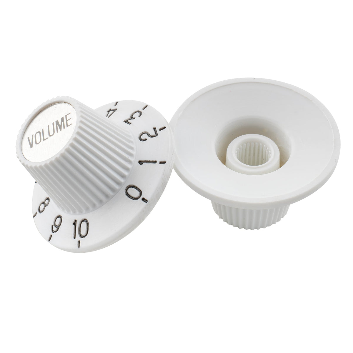 Musiclily Pro Fine 24 Splines Witch Hat Knobs Top Hat Knobs Tone Volume Control Knobs for Electric Guitar Bass Amplifier Effect Pedal, Set of 2T2V