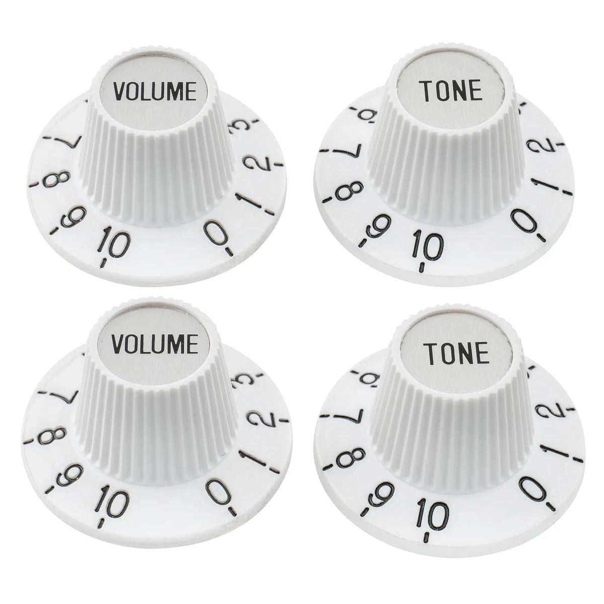 Musiclily Pro Fine 24 Splines Witch Hat Knobs Top Hat Knobs Tone Volume Control Knobs for Electric Guitar Bass Amplifier Effect Pedal, Set of 2T2V