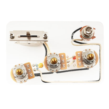 Musiclily Pro Electric Guitar Pre-wired Wiring Harness Upgrade for Import Style ST SSS with 5-Way Switch and 2A1B Pots