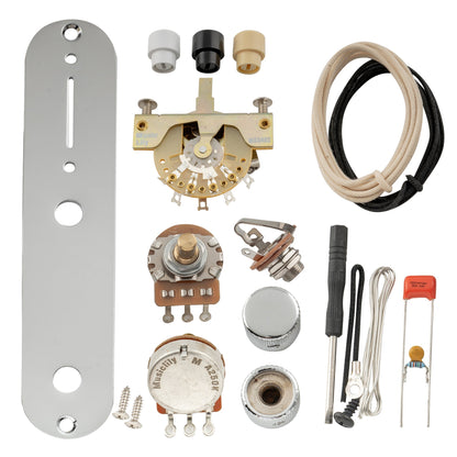 Musiclily Pro Electric Guitar DIY Wiring Kit Upgrade for American Style TL with 3-Way Switch and 2A Pots