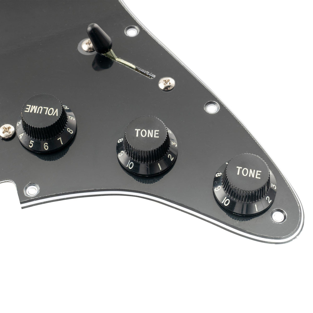 Musiclily Pro Pre-wired Standard SSS Pickguard with Artec Pickups Staggered Alnico 5 Magnet Single Coil Pickups for ST Style Electric Guitar
