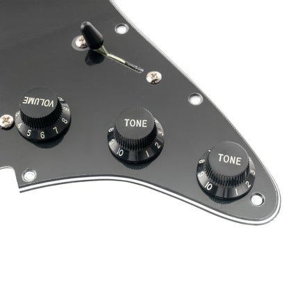 Musiclily Pro Pre-wired Standard SSS Pickguard with Artec Pickups Staggered Alnico 5 Magnet Single Coil Pickups for ST Style Electric Guitar