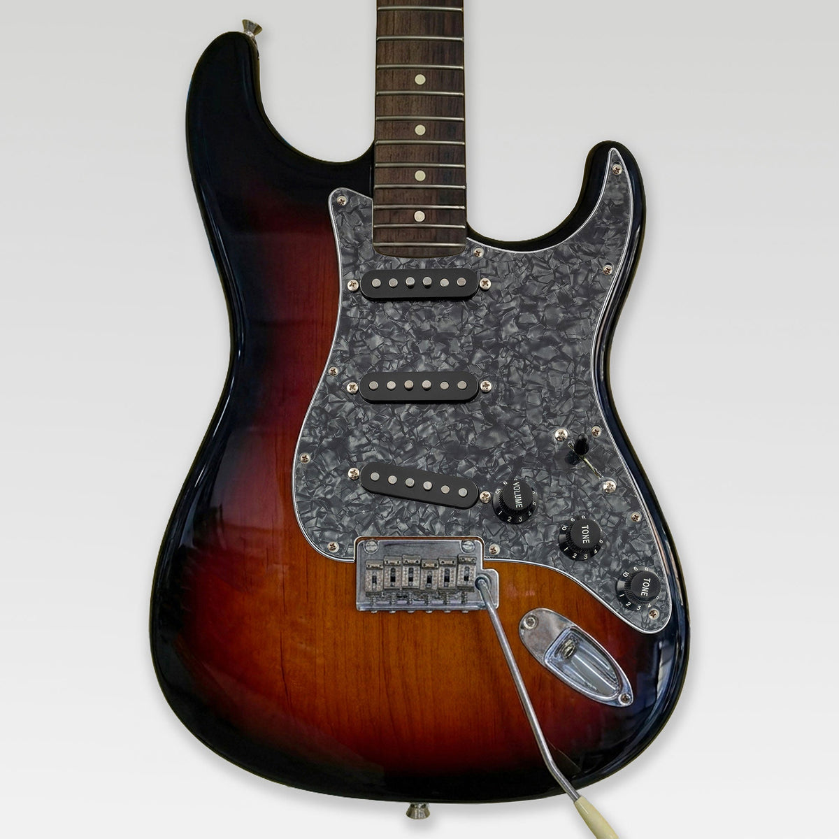 Musiclily Pro Pre-wired Standard SSS Pickguard with Artec Pickups Staggered Alnico 5 Magnet Single Coil Pickups for ST Style Electric Guitar