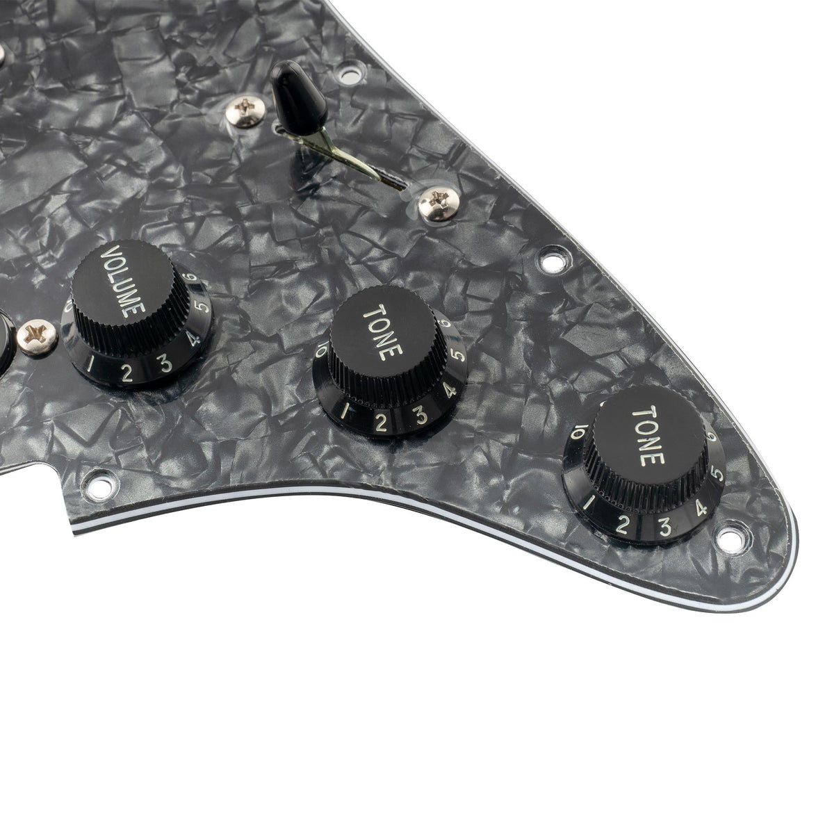 Musiclily Pro Pre-wired Standard SSS Pickguard with Artec Pickups Staggered Alnico 5 Magnet Single Coil Pickups for ST Style Electric Guitar