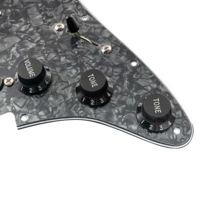 Musiclily Pro Pre-wired Standard SSS Pickguard with Artec Pickups Staggered Alnico 5 Magnet Single Coil Pickups for ST Style Electric Guitar