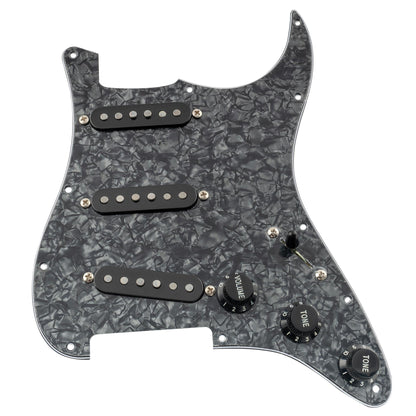Musiclily Pro Pre-wired Standard SSS Pickguard with Artec Pickups Staggered Alnico 5 Magnet Single Coil Pickups for ST Style Electric Guitar