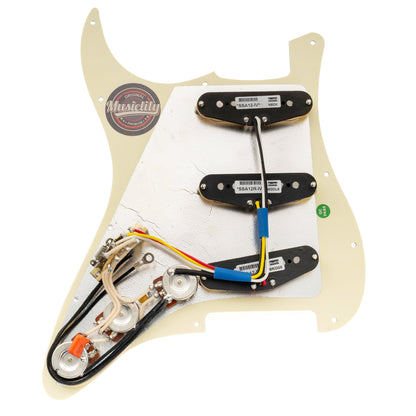 Musiclily Pro Pre-wired Standard SSS Pickguard with Artec Pickups Staggered Alnico 5 Magnet Single Coil Pickups for ST Style Electric Guitar