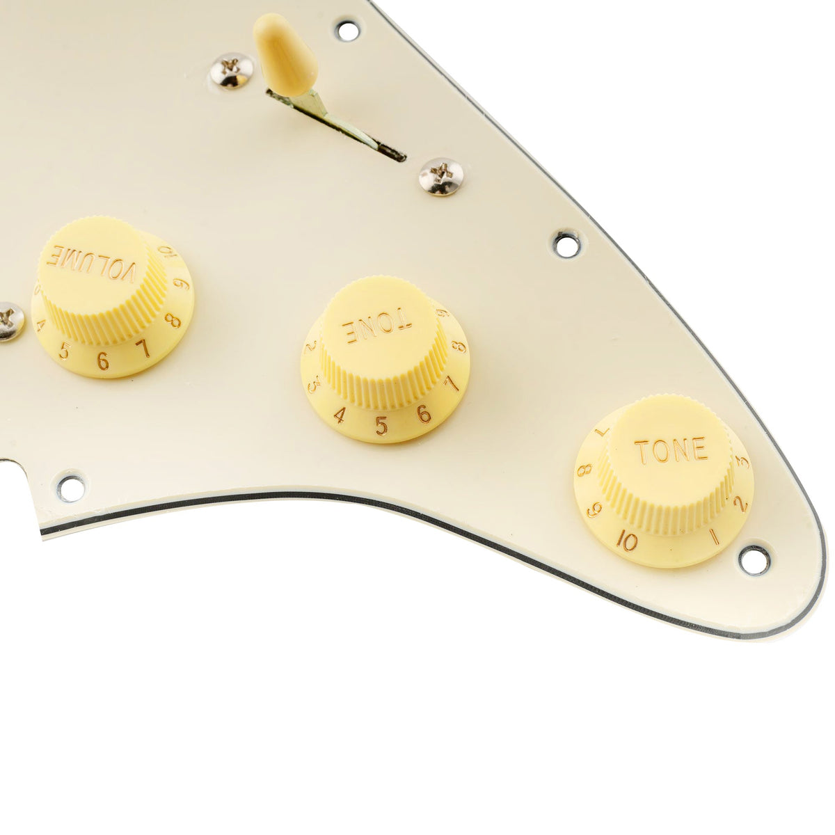 Musiclily Pro Pre-wired Standard SSS Pickguard with Artec Pickups Staggered Alnico 5 Magnet Single Coil Pickups for ST Style Electric Guitar