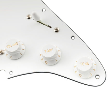 Musiclily Pro Pre-wired Standard SSS Pickguard with Artec Pickups Staggered Alnico 5 Magnet Single Coil Pickups for ST Style Electric Guitar