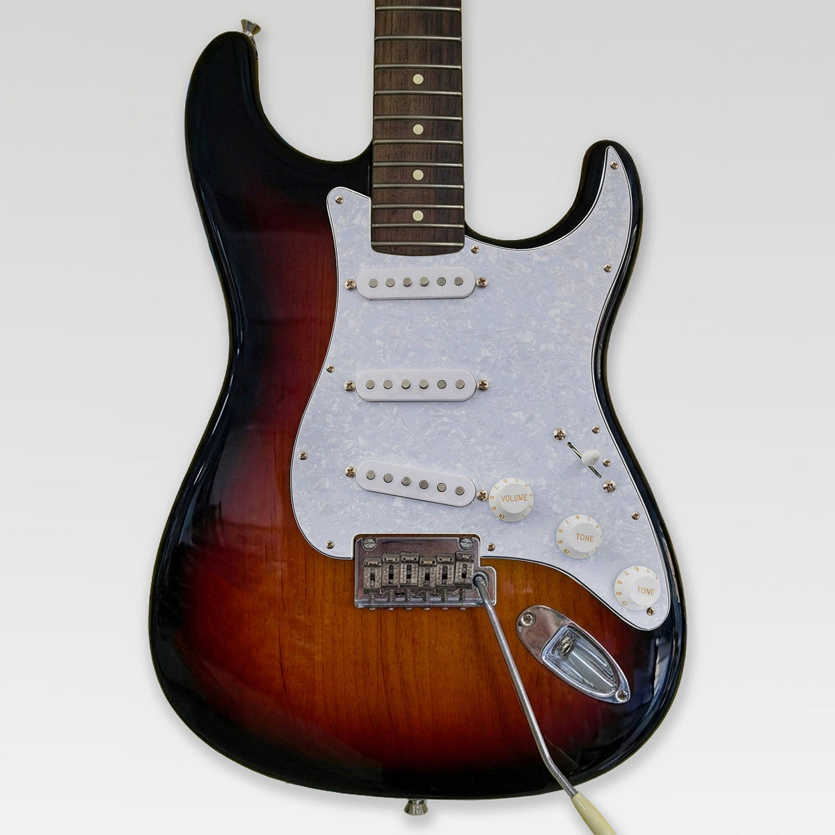 Musiclily Pro Pre-wired Standard SSS Pickguard with Artec Pickups Staggered Alnico 5 Magnet Single Coil Pickups for ST Style Electric Guitar
