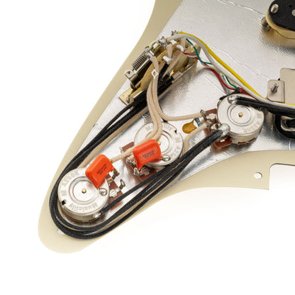 Musiclily Pro Auto-Split Pre-wired Standard HSS Pickguard with Artec Pickups Alnico 5 Magnet for ST Style Electric Guitar