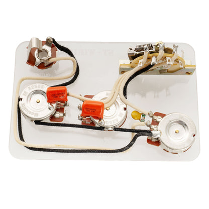 Musiclily Pro Electric Guitar Auto-Split Pre-wired Wiring Harness Upgrade for American Style ST HSS with 5-Way Switch and 3A Pots Jack
