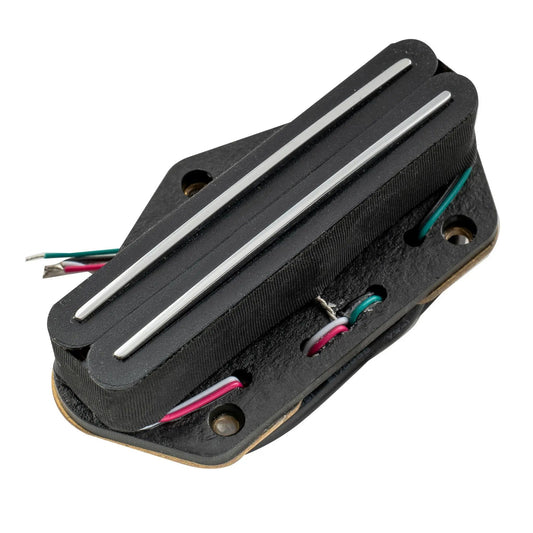 Musiclily Pro TL-DPLA Alnico 5 Rail Blade Single Coil Sized Humbucker Bridge Pickup Low Output 6.2K for Tele Style Electric Guitar