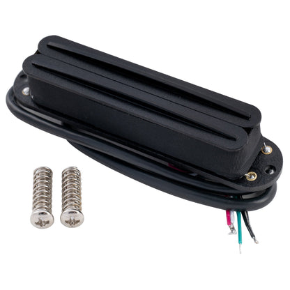 Musiclily Pro ST-DPLA Alnico 5 Rail Blade Single Coil Sized Humbucker Pickup 6.2K for Strat Style Electric Guitar