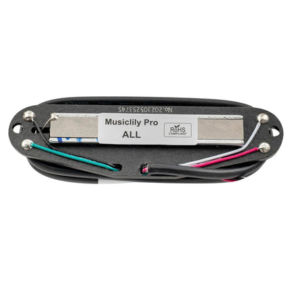 Musiclily Pro ST-DPLA Alnico 5 Rail Blade Single Coil Sized Humbucker Pickup 6.2K for Strat Style Electric Guitar