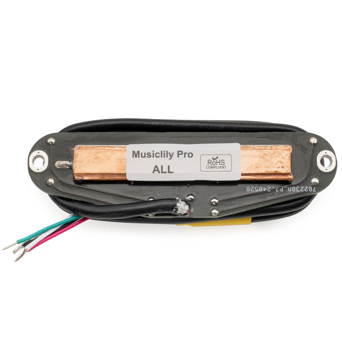 Musiclily Pro ST-DPHC Ceramic Rail Blade Single Coil Sized Humbucker Pickup 13.2K Super Distortion for Strat Style Electric Guitar