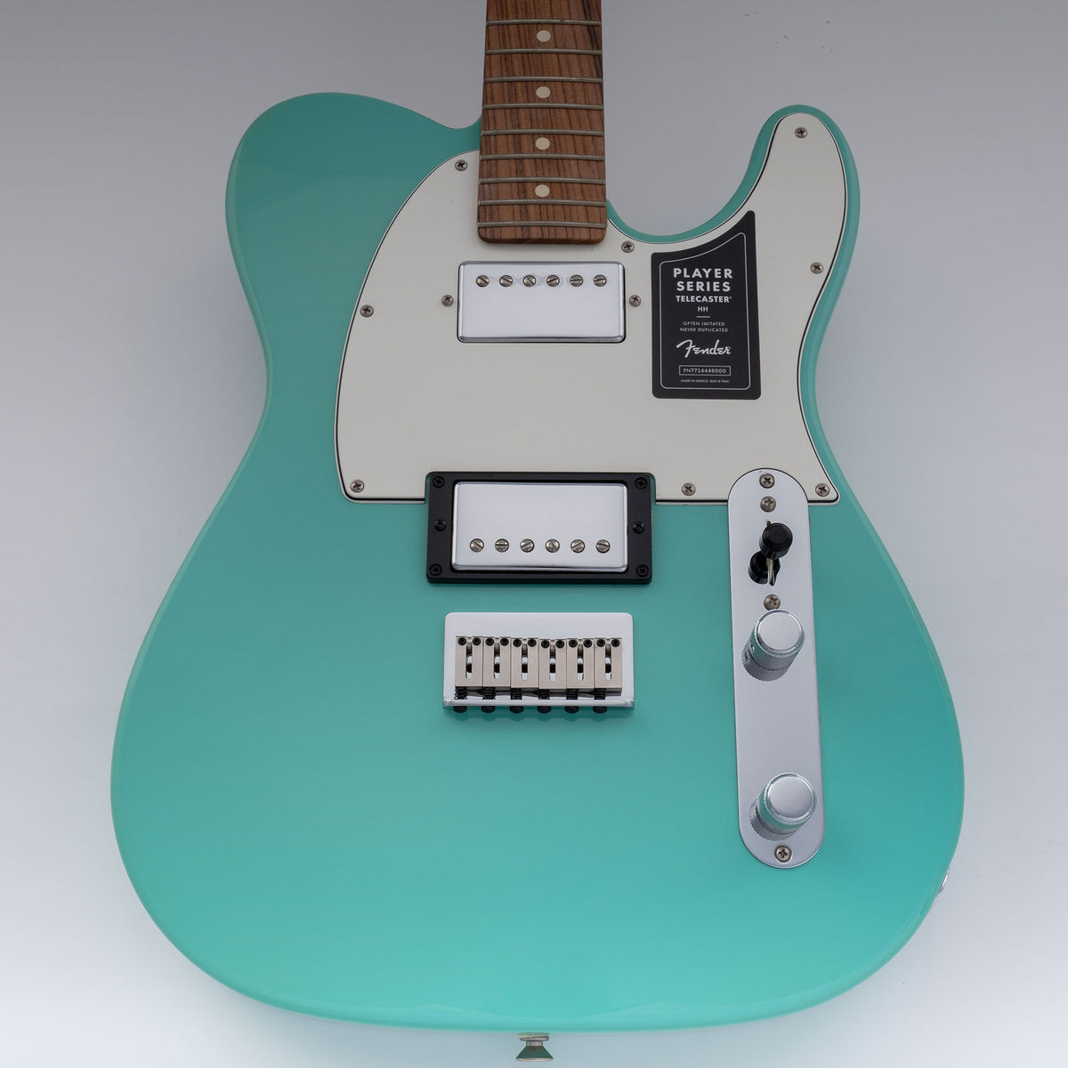 Musiclily Ultra BF008 52.5mm (2-1/16 inch) String Spacing Offset-Saddle Hardtail Fixed Bridge Non-Tremolo Bridge for Strat Tele Style Electric Guitar