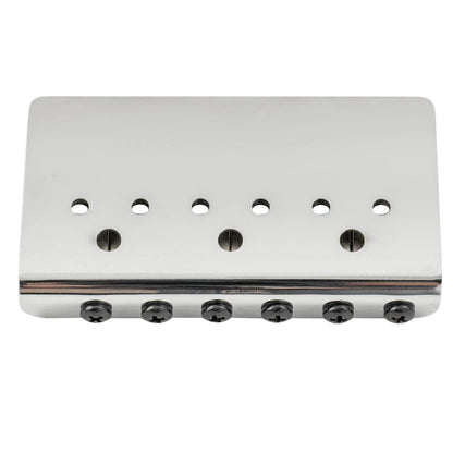 Musiclily Ultra BF008 52.5mm (2-1/16 inch) String Spacing Offset-Saddle Hardtail Fixed Bridge Non-Tremolo Bridge for Strat Tele Style Electric Guitar