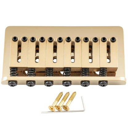 Musiclily Ultra BF008 52.5mm (2-1/16 inch) String Spacing Offset-Saddle Hardtail Fixed Bridge Non-Tremolo Bridge for Strat Tele Style Electric Guitar
