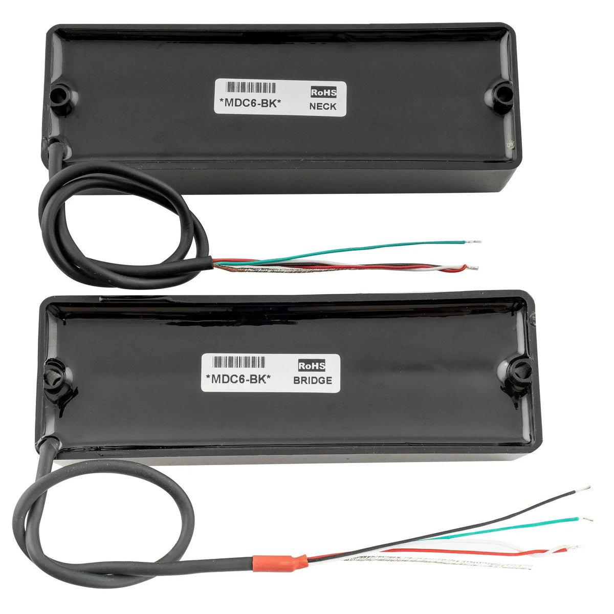 Artec MDC6 Ceramic Soapbar Style Bass Pickup Neck Bridge Pickups Set 16K for 6-String Bass