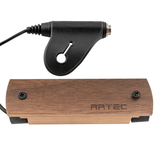 Artec WSHD-OSJ Ceramic Humbucker Walnut Wood Cover Soundhole Pickup 8.4K with OSJ Jack for Acoustic Guitar