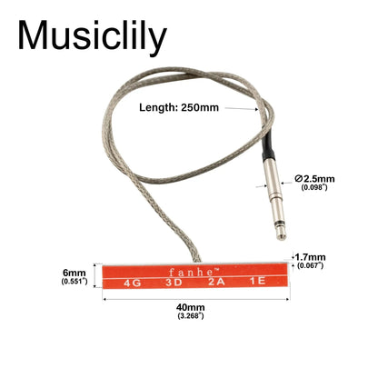 Musiclily Basic Transducer Under Bridge Saddle Ceramic Piezo Pickup for Violin, 40mm*6mm